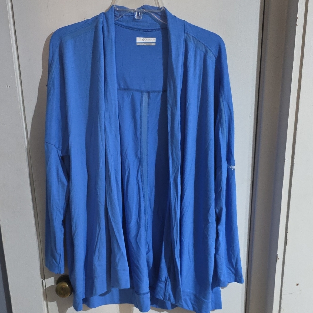 Columbia Vibrant Blue Open Front Cardigan